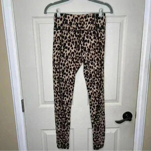 Victoria Secret Women’s High Waist Leopard Print Brown Black Full Length Legging